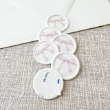 "Pink Watercolor Bow wax seal sticker | Set of 10" - Wax Seals in pink by Orchid Studio