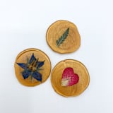 "Pressed Flower Gold Wax Seal Assorted Flowers Set Of 6" - Wax Seals in gold by Christine OMalley