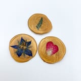 "Pressed Flower Gold Wax Seal Assorted Flowers Set Of 6" - Wax Seals in gold by Christine OMalley