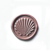 "Seashell in Café Pack of 10" - Wax Seals in brown by Abby Choi