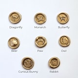 "Mini Animals- Customizable Color- Set of 25 Hand-crafted Wax Seals" - Wax Seals in multicolor by Inkspiringletters
