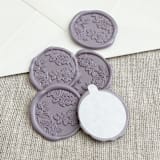 "Mauve roses wax seal stickers | Set of 10" - Wax Seals in purple by Maria Ferrer G.
