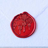 "Paper Lanterns- Customizable Color- Set of 25 Hand-crafted Wax Seals" - Wax Seals in multicolor by Inkspiringletters