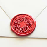 "Rose Wreath- Customizable Color- Hand-Crafted Wax Seals- Set of 25" - Wax Seals in multicolor by Inkspiringletters