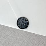 "Black graduation wax seal - Graduation cap throw | Set of 10" - Wax Seals in black by Maria Ferrer G.