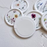"Self-adhesive wax seal | Bright watercolor florals design - white" - Wax Seals in white by Cara Jo Knapp
