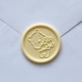 "Customizable Color Baby Honey Bear Self-adhesive Wax Seals, Set of 5" - Wax Seals in pink by MC silverlinings