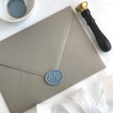 "Happily Ever After in Dusty Blue Pack of 10" - Wax Seals in blue by Abby Choi