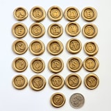 "Mini Monogram- Customizable Color- Set of 25 Hand-crafted Wax Seals" - Wax Seals in multicolor by Inkspiringletters