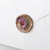 "Purple Mums in Blush Gold Marble Wax Seals | Pack of 10" - Wax Seals in purple by Caitlin Home