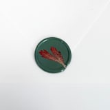 "Red Anemone Leaves Wax Seal in Green | Pack of 10" - Wax Seals in green by Caitlin Home