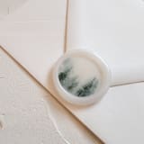 "Self-adhesive wax seal | Misty Pines design - translucent" - Wax Seals in white by Cara Jo Knapp