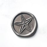 "Starfish in Heirloom Pack of 10" - Wax Seals in silver by Abby Choi