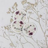 "Purple and Gold Floral Vellum Wax Seals | Set of 25" - Wax Seals in purple by Clove and Cedar Design