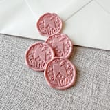 "Customizable color celebration wax seal sticker - Champagne toast | Set of 10" - Wax Seals in multicolorassorted-colors by Maria Ferrer G.