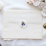 "Something Blue- Vellum- Customizable Shape- Set of 25  Hand-crafted Wax Seals with Organic Dried Florals" - Wax Seals in clear by Inkspiringletters