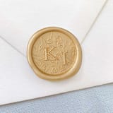 "Katherine Wax Seal (50 Pack) Personalized" - Wax Seals in gold by Sterling Stripes