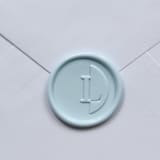 "Customizable Color "L" Monogrammed Self-adhesive Wax Seals, Set of 5" - Wax Seals in multicolorassorted-colors by MC silverlinings