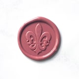 "Fleur de Lis in Rose Pack of 10" - Wax Seals in pink by Abby Choi