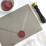 "Fleur de Lis in Rose Pack of 10" - Wax Seals in pink by Abby Choi