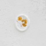 "Oval Yellow and Gold Baby's Breath Wax Seals | Set of 25" - Wax Seals in yellow by Clove and Cedar Design