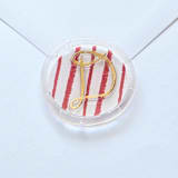 "Striped Playful Cursive Monogram- Customizable- Set of 25 Hand-crafted  Clear Wax Seals" - Wax Seals in clear by Inkspiringletters