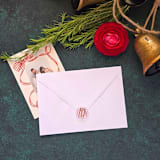"Striped Playful Cursive Monogram- Customizable- Set of 25 Hand-crafted  Clear Wax Seals" - Wax Seals in clear by Inkspiringletters