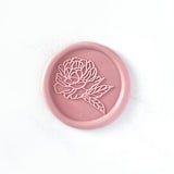 "Peony Wax Seal in Dusty Rose, Pack of 10" - Wax Seals in pink by Abby Choi