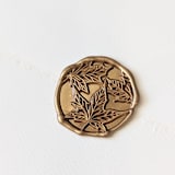 "Sycamore Leaves- Customizable Color- Set of 25 Hand-crafted Wax Seals" - Wax Seals in black by Inkspiringletters
