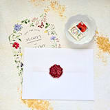"Dinnerplate Dahlia- Customizable Color- Set of 25 Hand-crafted Wax Seals" - Wax Seals in multicolor by Inkspiringletters