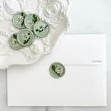 "Queen Anne's Lace in Celadon | Pack of 10" - Wax Seals in green by Caitlin Home