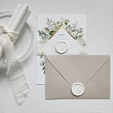 "Customizable Color Ampersand Self-adhesive Wax Seals, Set of 5" - Wax Seals in white by MC silverlinings