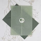 "Green Monstera Leaf Vellum Wax Seals | Set of 25" - Wax Seals in green by Clove and Cedar Design