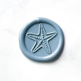 "Starfish in Dusty Blue Pack of 10" - Wax Seals in blue by Abby Choi