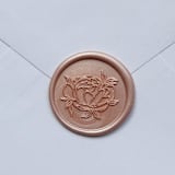 "Customizable Color Peony Self-adhesive Wax Seals, Set of 5" - Wax Seals in pink by MC silverlinings