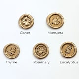 "Mini Leaves- Customizable Color- Set of 25 Hand-crafted Wax Seals" - Wax Seals in multicolor by Inkspiringletters