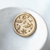 "Fall Foliage Wax Seal, Pack of 10, Customizable Color" - Wax Seals in gold by Abby Choi