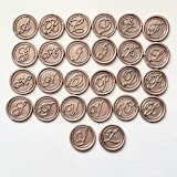 "Traditional Script Monogram- Customizable Color- Set of 25 Hand-Crafted Wax Seals" - Wax Seals in multicolor by Inkspiringletters
