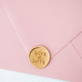 "Save The Date (Sold in Sets of 10)" - Wax Seals in gold by Lindsey Cain