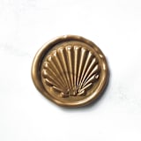 "Seashell in Antique Gold Pack of 10" - Wax Seals in gold by Abby Choi