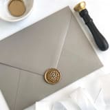 "Seashell in Antique Gold Pack of 10" - Wax Seals in gold by Abby Choi