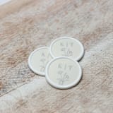 "Custom Yellow Floral Wax Seals | Set of 25" - Wax Seals in multicolor by Clove and Cedar Design