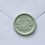 "Customizable Color Eucalyptus Self-Adhesive Wax Seals, Set of 5" - Wax Seals in green by MC silverlinings