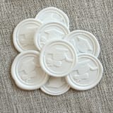 "White graduation wax seal stickers - Set of 10" - Wax Seals in white by Maria Ferrer G.