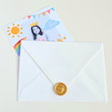 "Happy Sun-- Customizable Color- Hand-Crafted Wax Seals- Set of 25" - Wax Seals in multicolor by Inkspiringletters