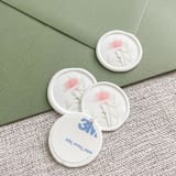 "Blush floral self-adhesive wax seal | Set of 10" - Wax Seals in multicolorassorted-colors by Maria Ferrer G.