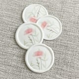 "Blush floral self-adhesive wax seal | Set of 10" - Wax Seals in multicolorassorted-colors by Maria Ferrer G.