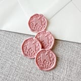 "Dusty Rose celebration wax seal sticker - Champagne toast | Set of 10" - Wax Seals in pink by Maria Ferrer G.