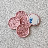 "Dusty Rose celebration wax seal sticker - Champagne toast | Set of 10" - Wax Seals in pink by Maria Ferrer G.