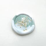 "Queen Anne's Lace Wax Seal in Sage Marble | Pack of 10" - Wax Seals in multicolor by Caitlin Home